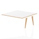 Oslo Square Boardroom Extension Kit Wood Frame Bench Desk